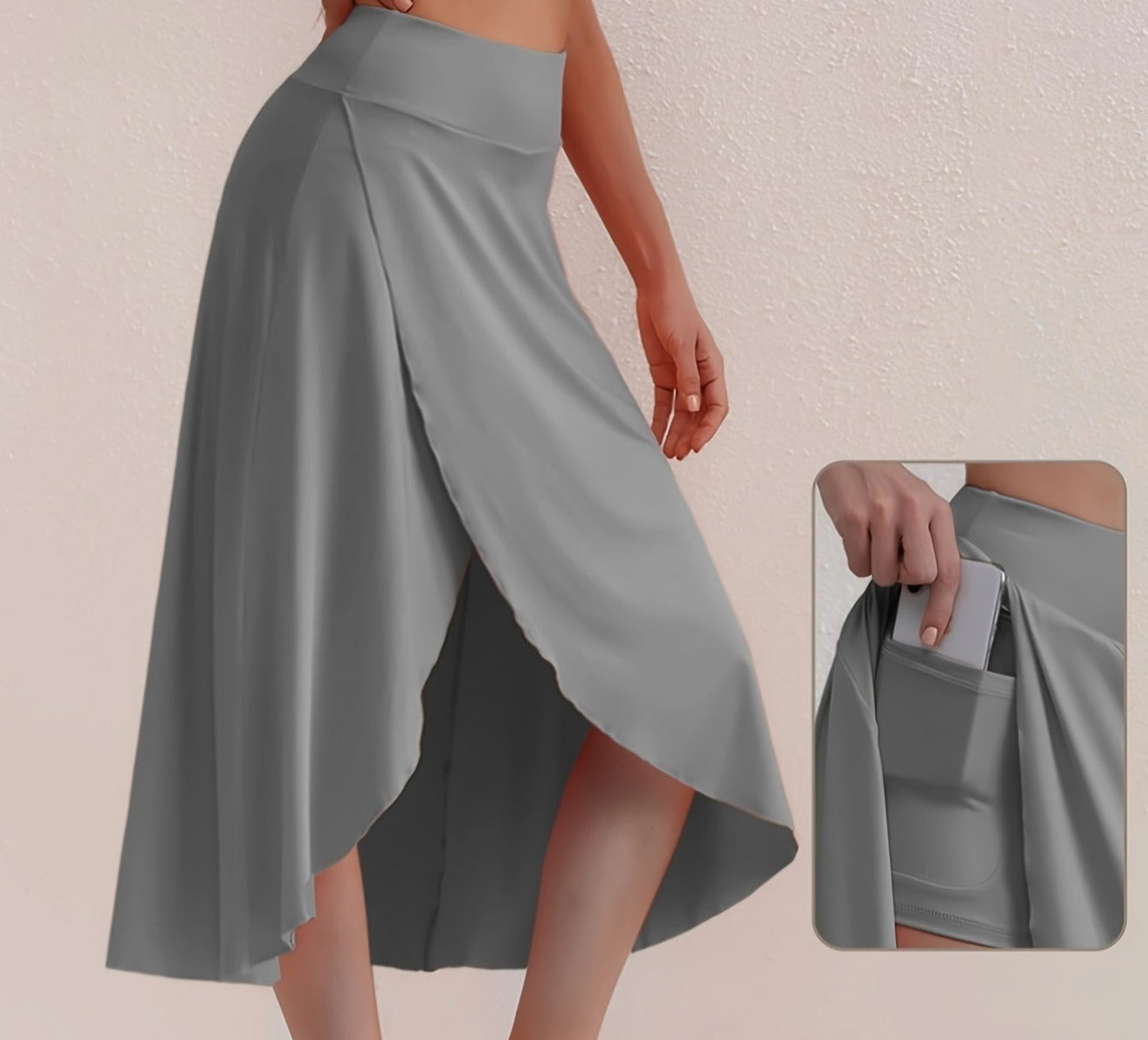 Sportlicher Damenrock mit hohem Bund & Asymmetrischem Schnitt – Alexia