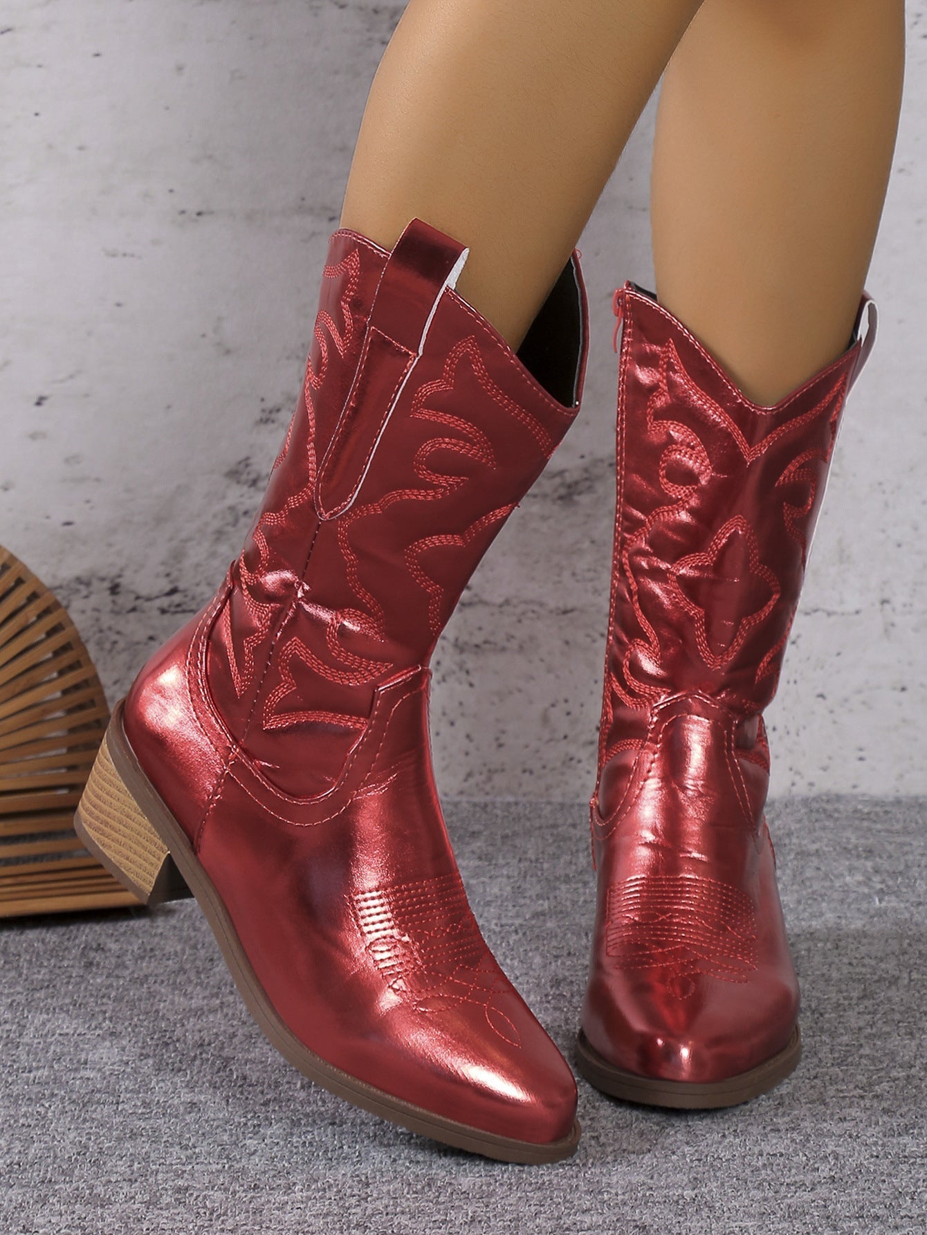 Christina – Modische Westernstiefel mit Chunky Heel