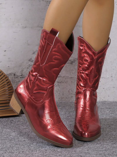 Christina – Modische Westernstiefel mit Chunky Heel