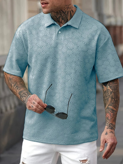 Malcolm - Kurzärmliges Poloshirt mit Gänseblümchenstruktur für Herren