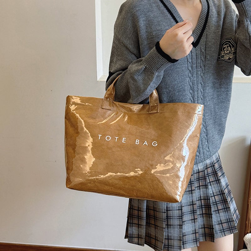 Edelinde® | Tote Tasche mit Zeitungsdruck