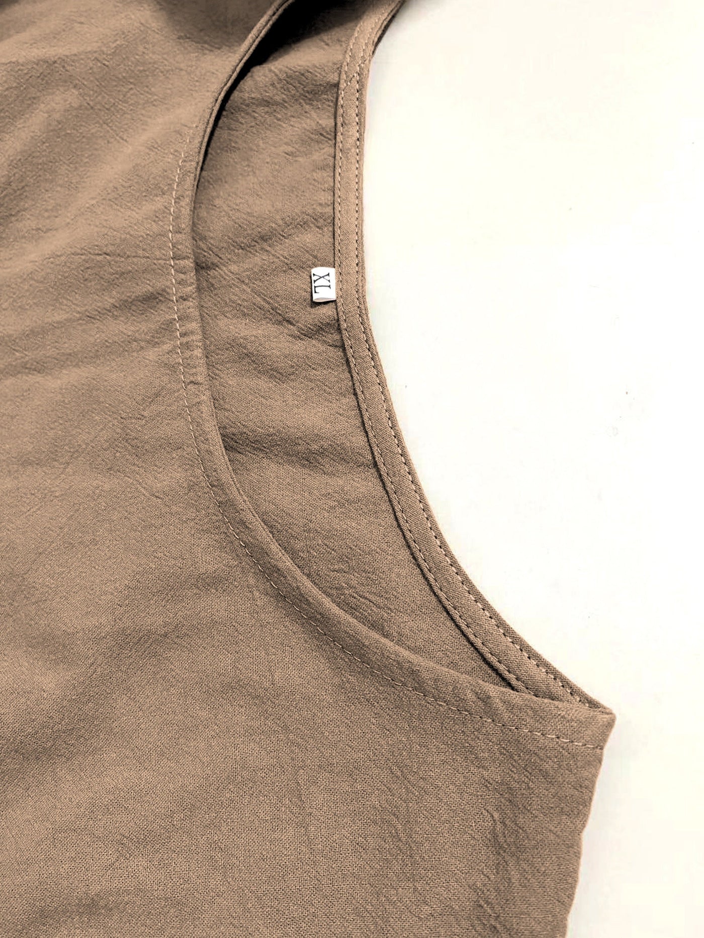 Leichtes Damen-Leinenkleid – Ärmellos, Einfarbig, Lange Passform & Bequem für Sommer & Urlaub