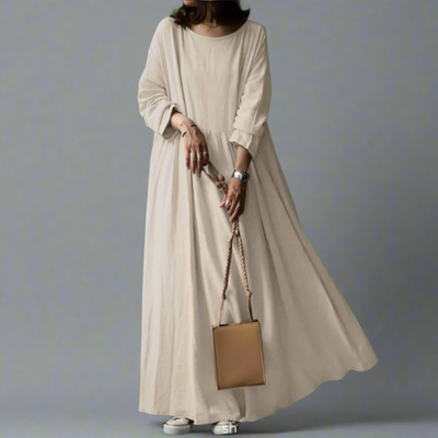 Drelhild | Elegantes Vintage Maxikleid für den Herbst