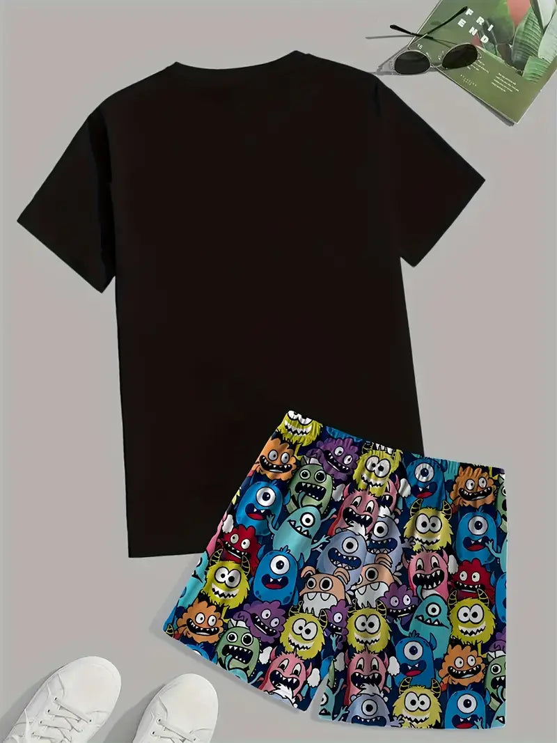 Asher - Pyjama-Set mit Grafikdruck für Herren