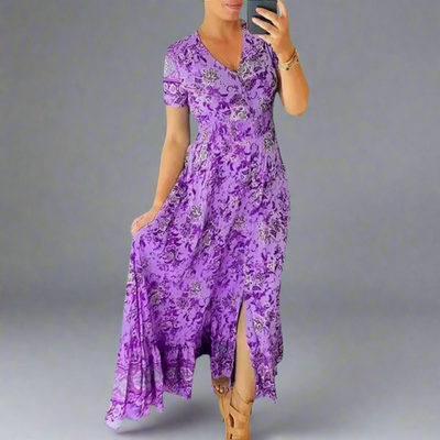 Gritta | Elegantes Blumenmuster Kleid