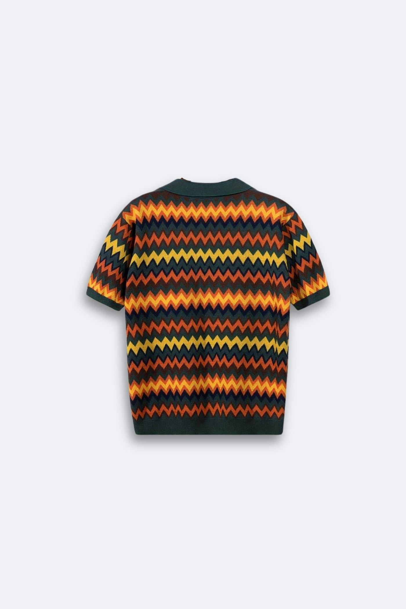Retro-Strickpolo mit Zickzack-Muster