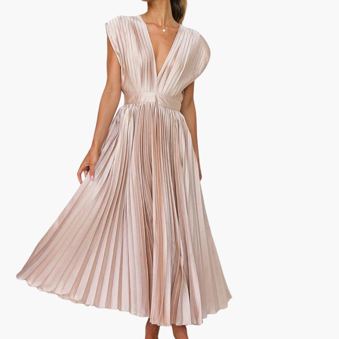 Elegantes Midikleid mit V-Ausschnitt - Damen Abendmode Farfetch