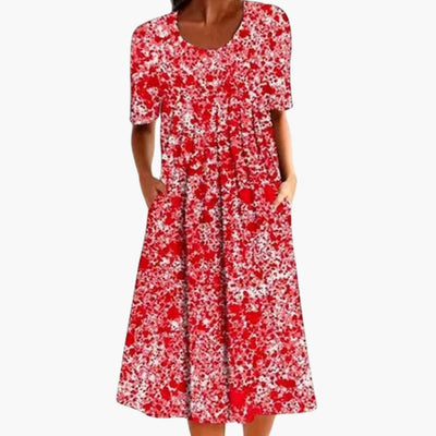 Blumen Kleid - Für Damen mit Taschen & Entspannter Passform