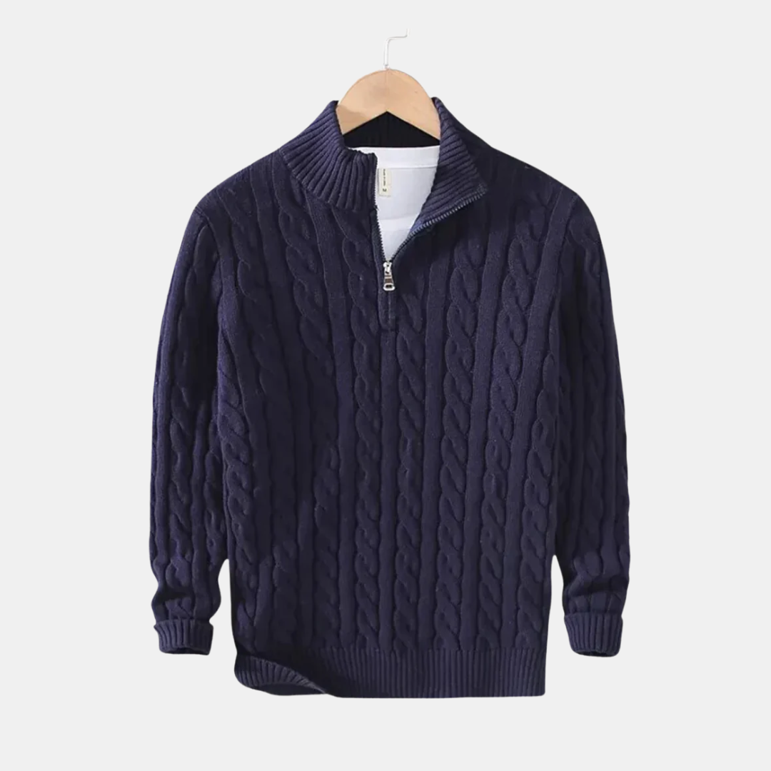 Alessandro™ | Eleganter Pullover mit Reißverschluss