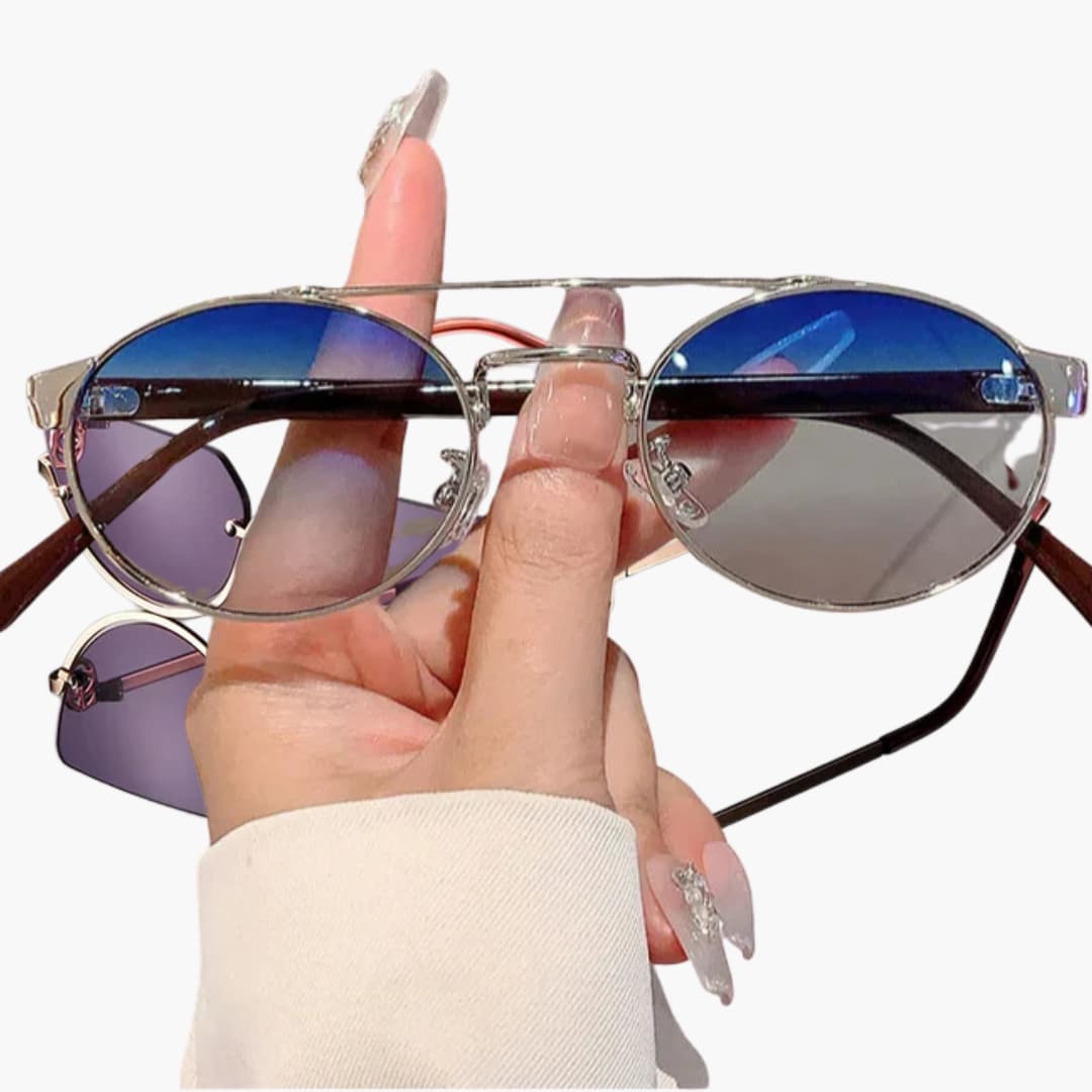 Damen Sonnenbrille mit ovalen Gläsern und UV-Schutz