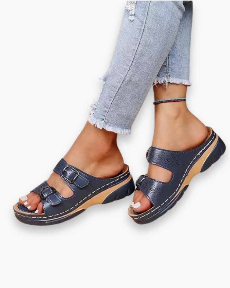 Damen Gepolstert Sandalen | Verstellbare Schnallen