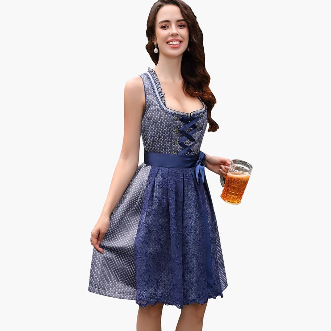 Dirndl kleid mit Spitzen­schürze für Damen - Oktoberfest 2025
