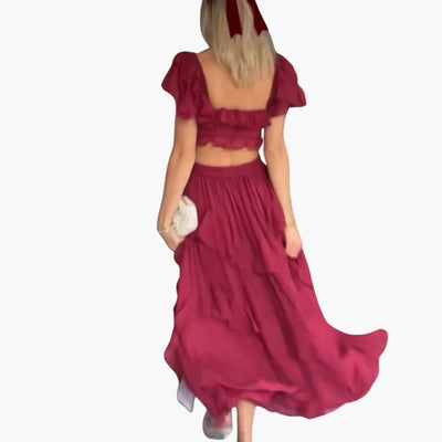 Rückenfreies Kleid - Für Damen mit Rüschenärmeln & Stil