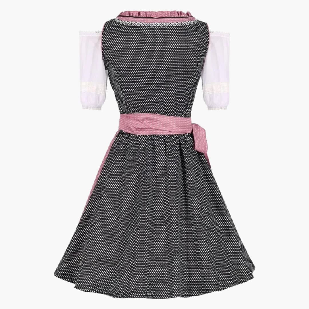 Mieder-Dirndl Kleid mit Schnürung für Damen - Oktoberfest 2025