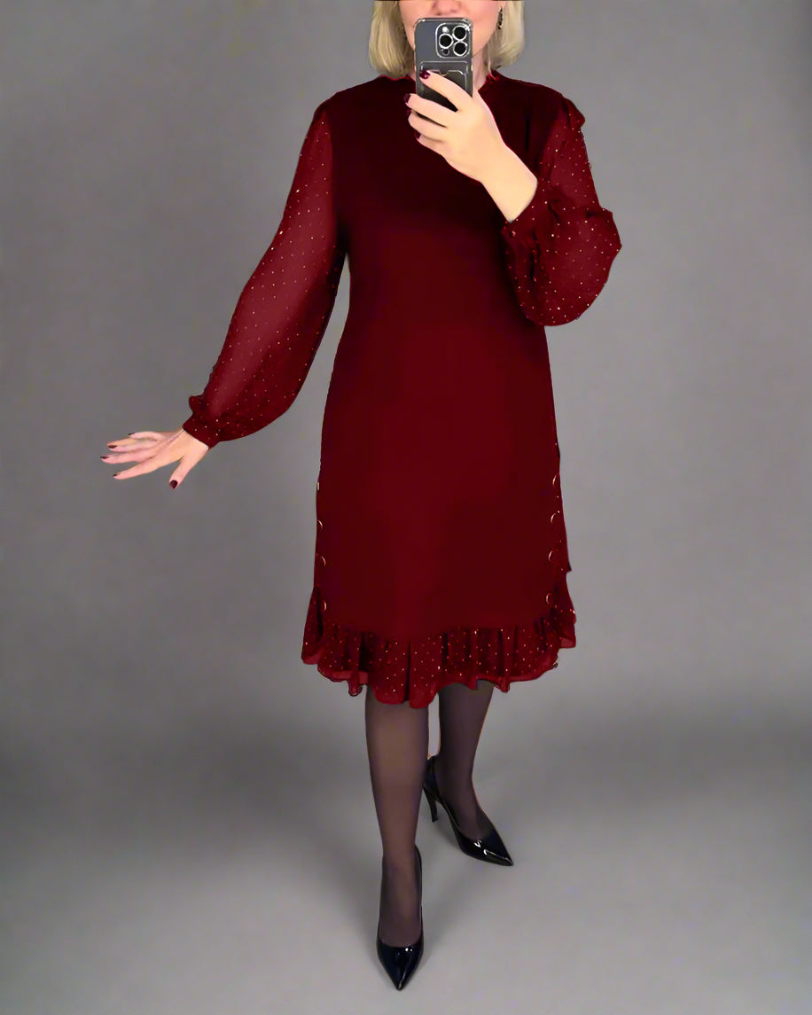 Swenthilda | Elegantes Herbstkleid mit Figur-Schmeichelndem Schnitt