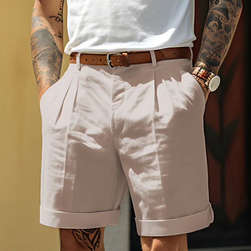 Emmett - Elegante Tailored Shorts mit Gürtelschlaufen für Herren