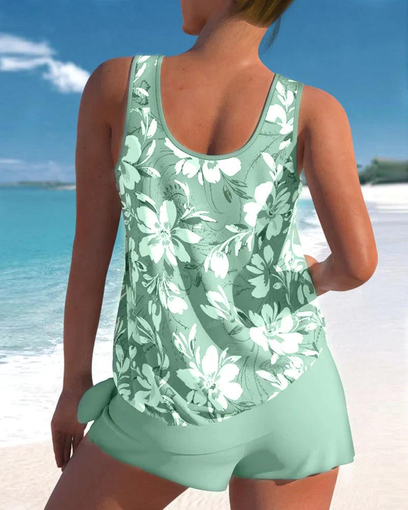 Tankini-Set mit Blumenmuster für Damen
