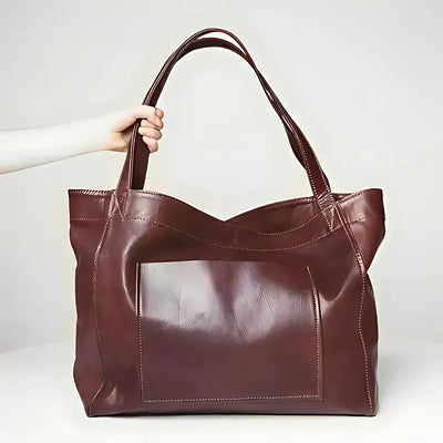 Luxuriöse vegane Lederhandtasche – Geräumige & stilvolle Tasche