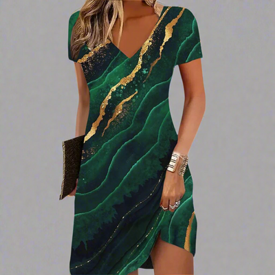 Martrud | Lässiges T-Shirt Kleid mit Blumenmuster