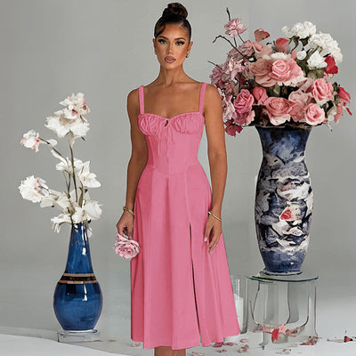 Renata - Midikleid mit Korsett und Öffnung