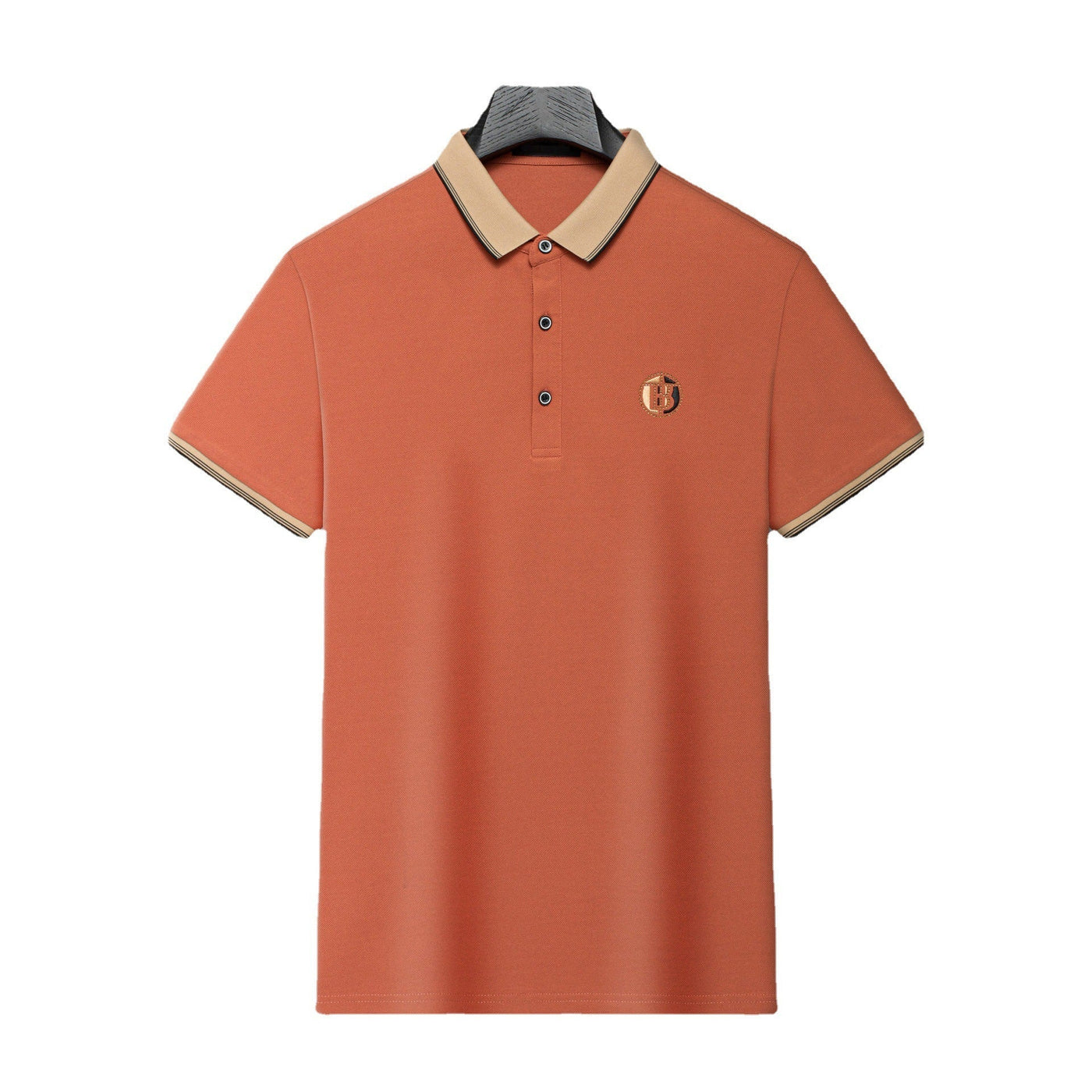 Garry – Besticktes T-Shirt mit Strasssteinen und Piqué-Kragen