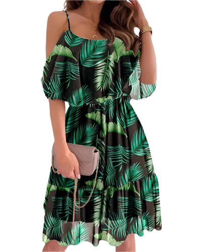 Evy - Sommerkleid mit Blumenmuster und Rüsche