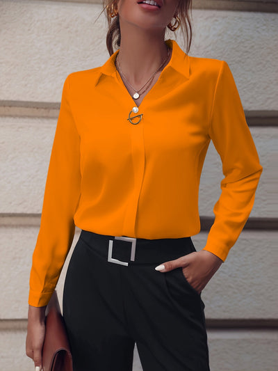 Damen Blusenshirt Elegant Business Cardigan – Stilvolle Langarmbluse für Büro & Alltag