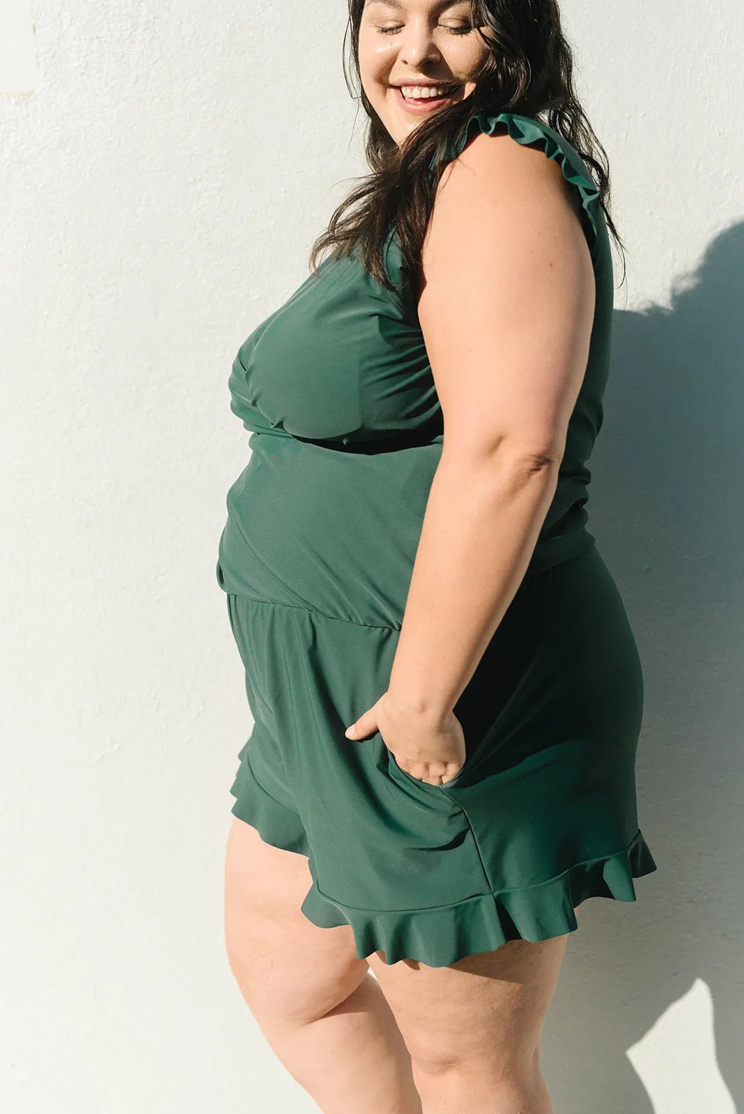 Agnie – Badeanzug mit Rüschen und Bruststütze