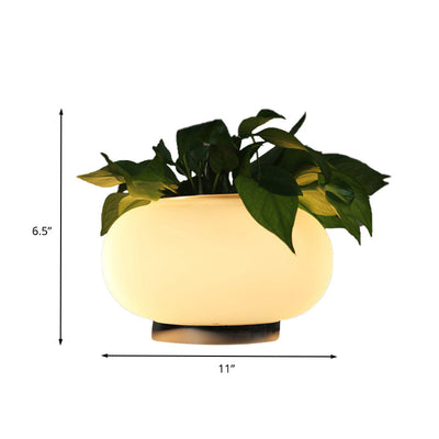 Floraluxe – Ovale Glas-Nachtbordlampe