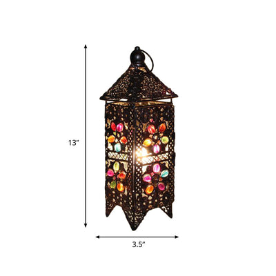 Zafira – eklektische Metall-Nachtlampe mit Boho-Charme