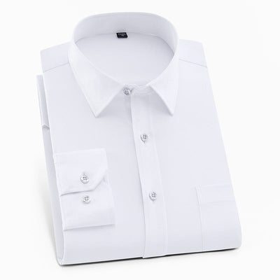 Ross – Einfarbiges Herrenhemd mit Quadratkragen