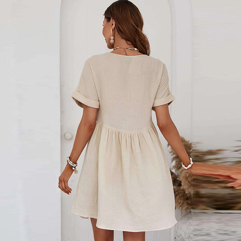 Adele – Kurzes Kleid mit Spitze im europäischen Stil