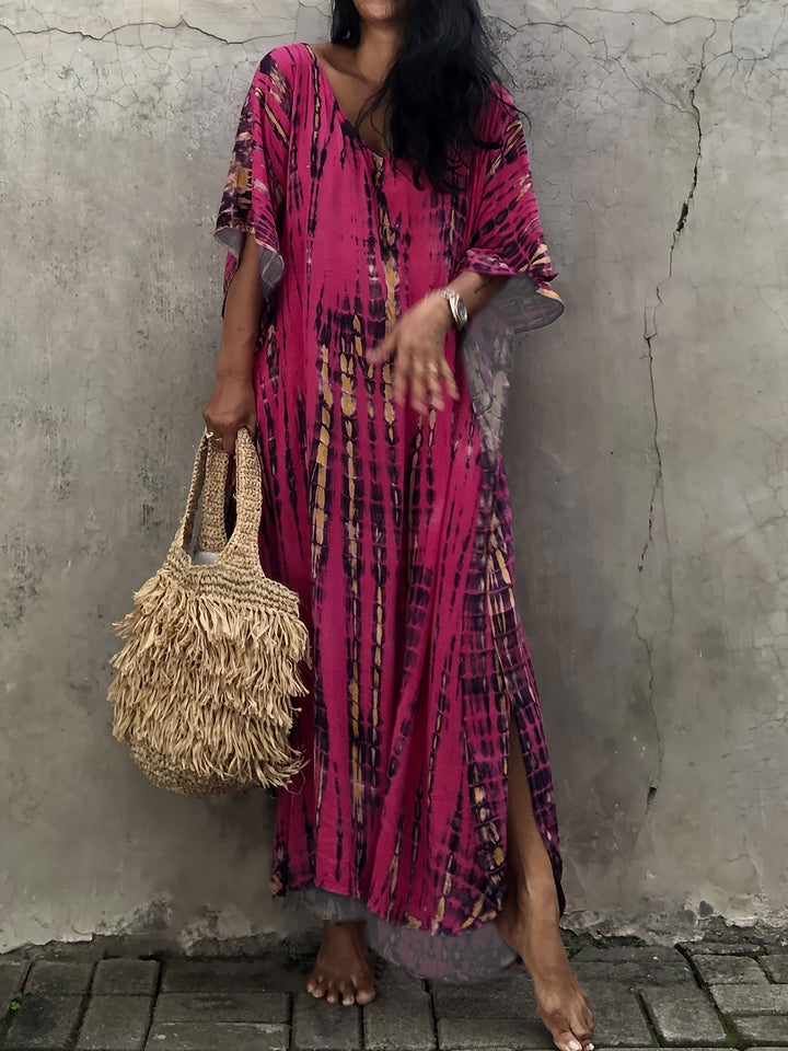 Schwarzes maxi-kaftan kleid - Lisa