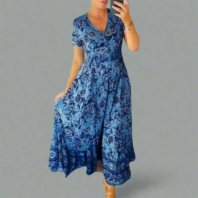 Gritta | Elegantes Blumenmuster Kleid