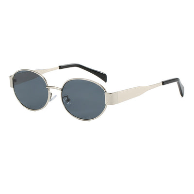 Carly – Retro Ovale Metallrahmen-Sonnenbrille