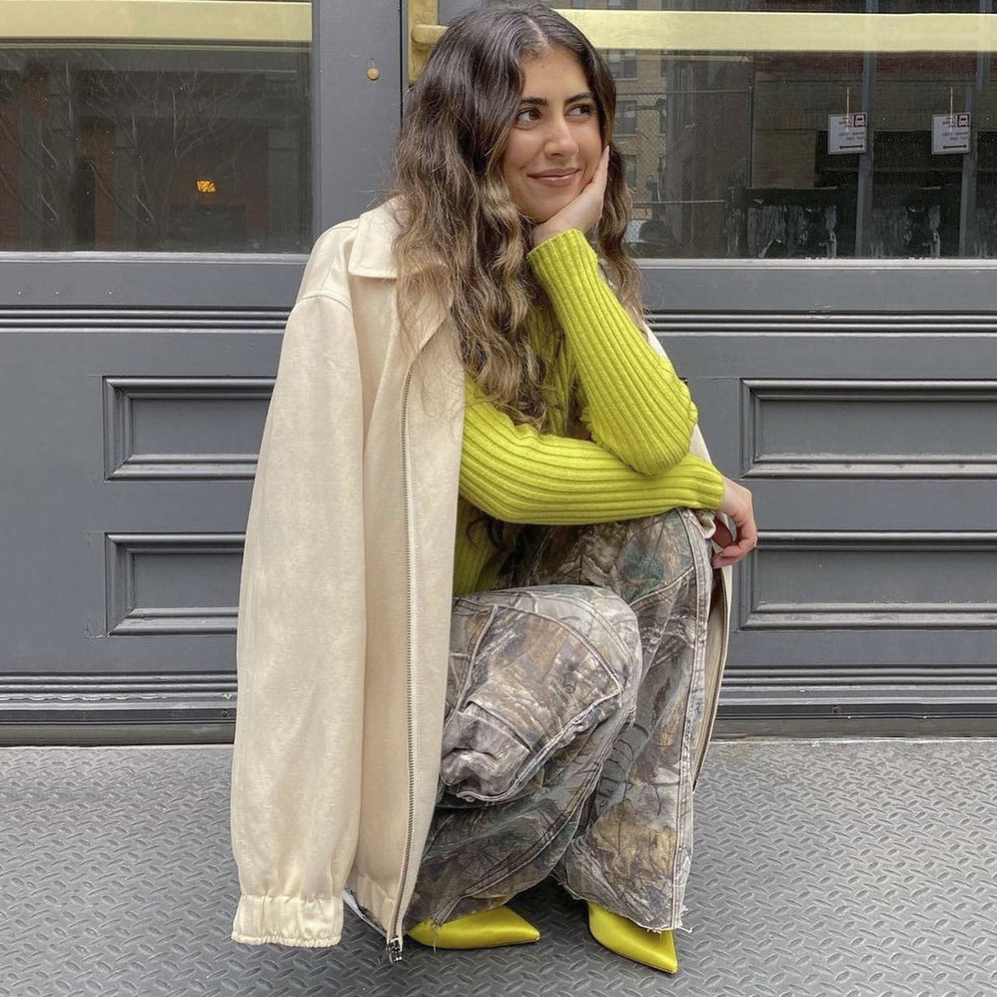 Grace – Lässige Camouflage-Cargohose für Damen