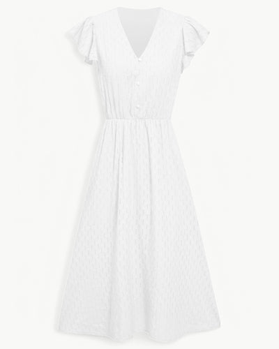 Noa-Liv | Elegantes Midikleid mit Flügelärmeln