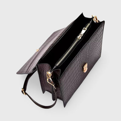 Crossbody Tasche Damen Croco Look – Vegan Leder & Elegant
