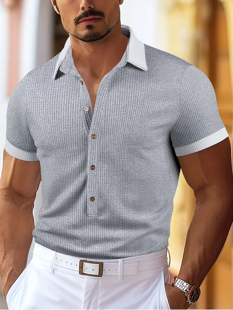 Vance - Lässiges Kurzarmhemd mit Knopfleiste für Herren