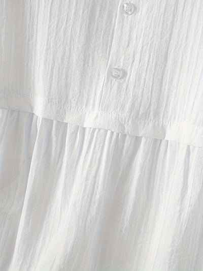 Leinenbluse Weiß Lässig 3/4 Langarm Hemd für Frühling & Sommer