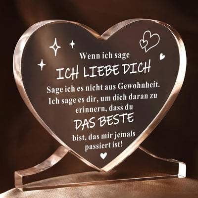 Romantische Herzförmige Acryldekoration