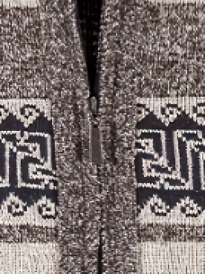 Strickpullover mit Fleecefutter und Ethnischem Wellenmuster