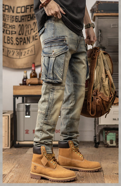 Matthew - Cargohose aus Vintage-Denim