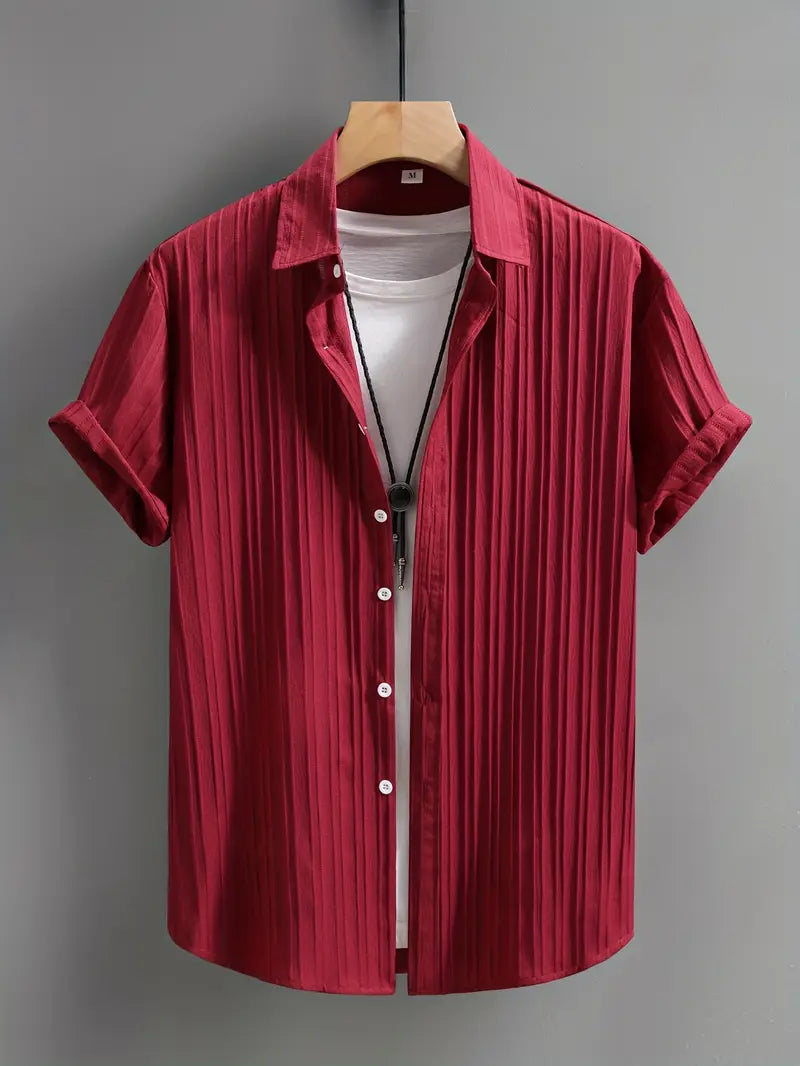 Clarence - Klassisches kurzärmeliges Hemd mit Knopfleiste für Männer