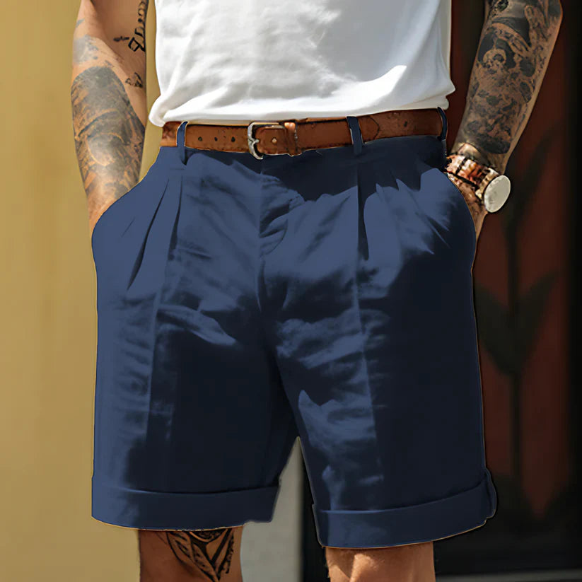 Emmett - Elegante Tailored Shorts mit Gürtelschlaufen für Herren