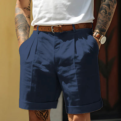 Emmett - Elegante Tailored Shorts mit Gürtelschlaufen für Herren