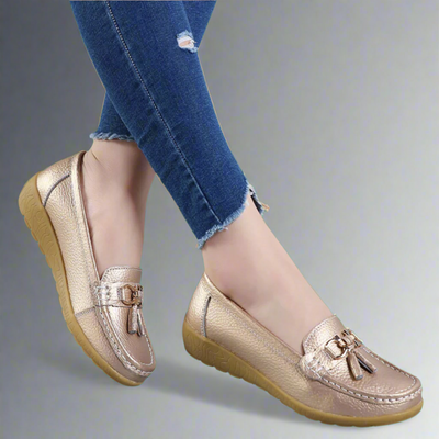 Ulfrida | Orthopädische Leder Mokassins Komfort und Stil