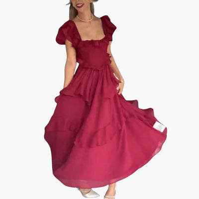 Rückenfreies Kleid - Für Damen mit Rüschenärmeln & Stil