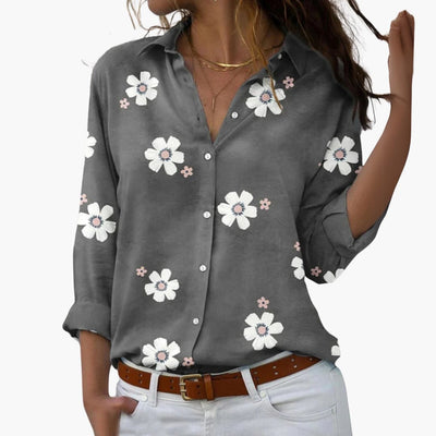 Florale Bluse mit elegantem Blumenmuster - Damen Sommerlook