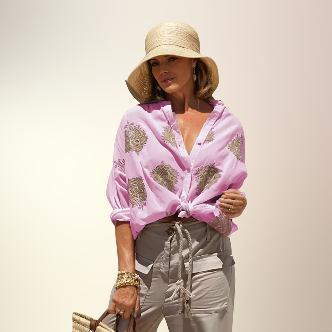 Simone™ | Schicke Bluse im Ibiza-Stil